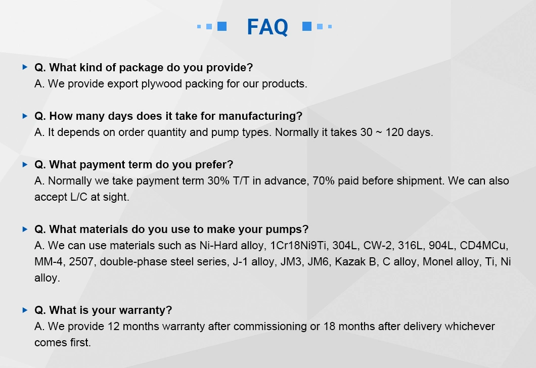 Fy Mining Pumps Vertical Pipeline Sewage Pit Slurry Sump Pump