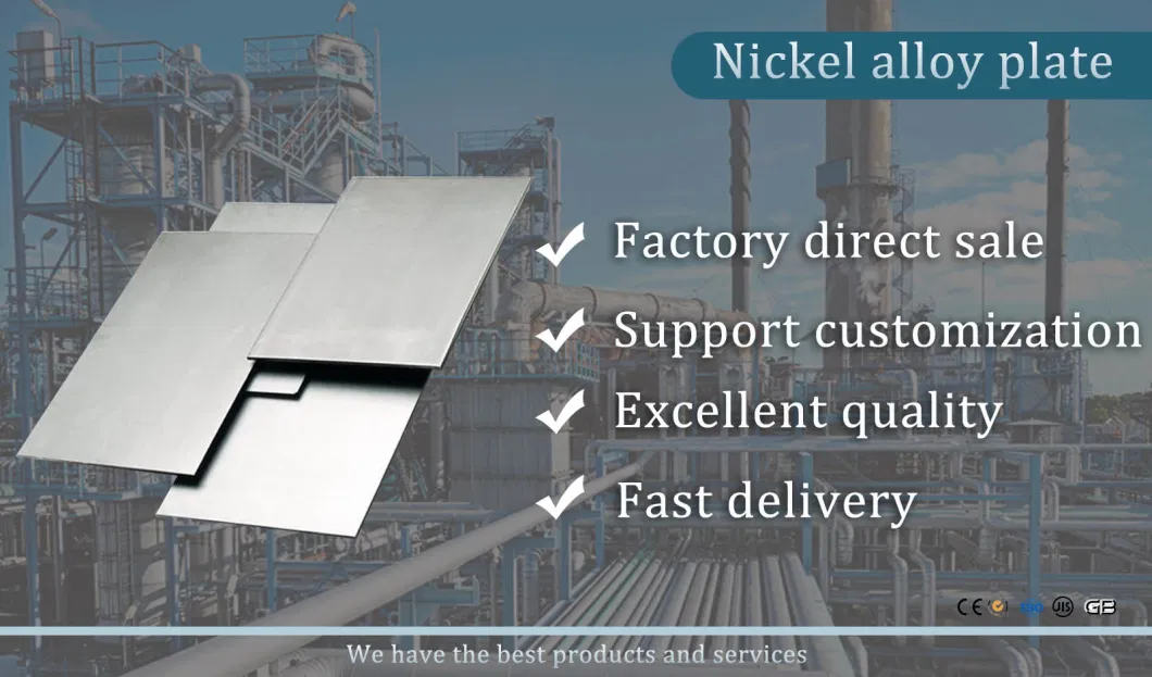 Nickel Alloy Sheet Inconel 600/625/718/725 Hastelloy B2/X/C/C22/C276/G-30 Incoloy 800/800h/825/925 Monel Sheet 400/K500/404 Coil/Strip/Plate