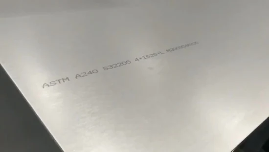 S32205 S32304 S31803 DIN1.4462 022cr23ni5mon 2507 S32750 1,4410 S32760 Placa de aço inoxidável frente e verso 2205